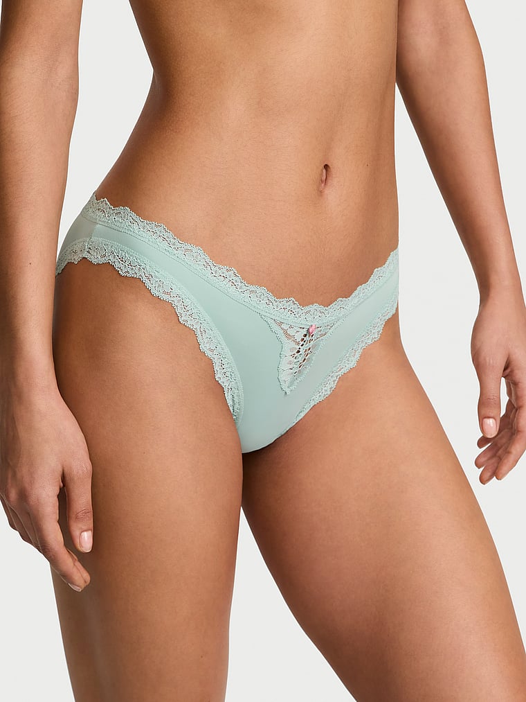 

Трусики-Бикини с кружевной отделкой Dream Angels, lace trim mint green