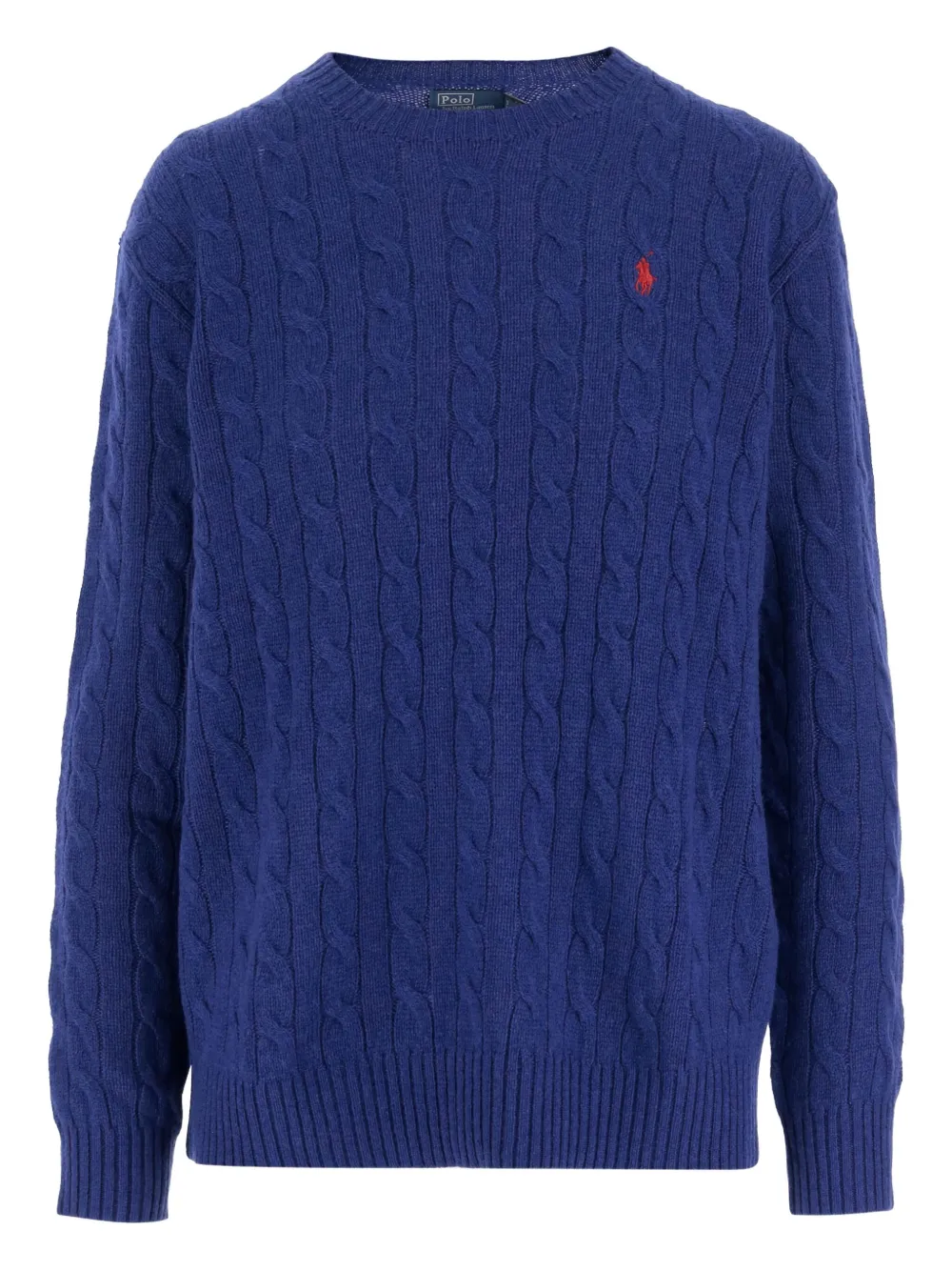 

Свитер фактурной вязки с круглым вырезом POLO RALPH LAUREN, синий