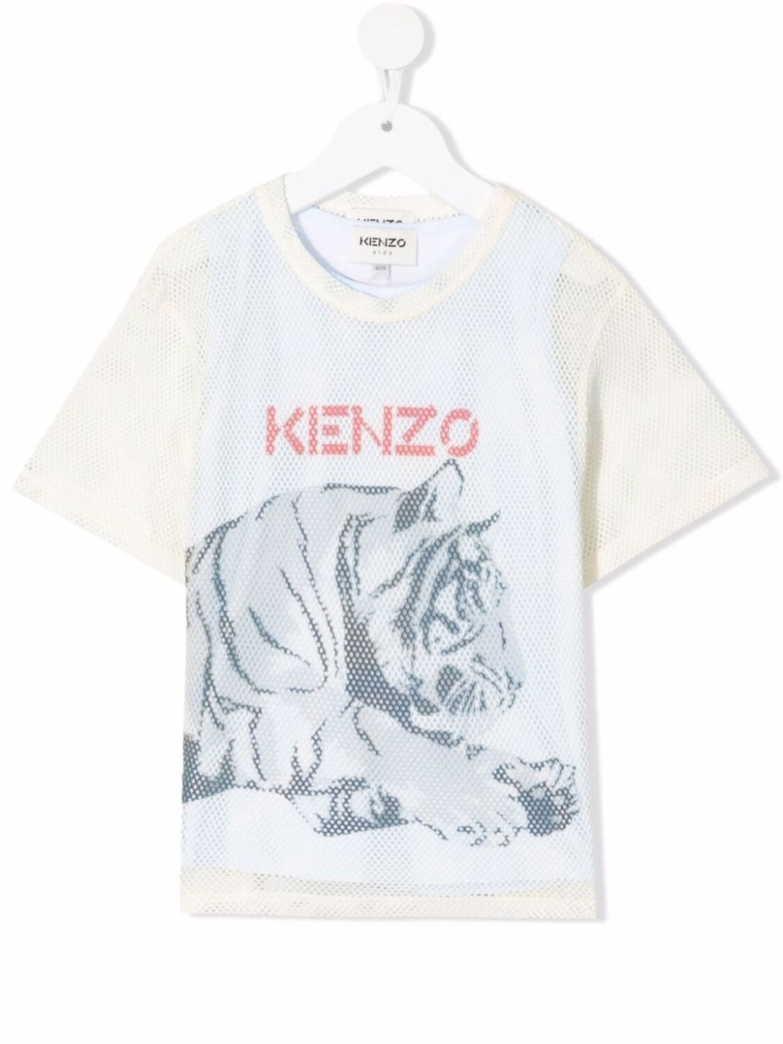 

Футболка с принтом Kenzo Kids, бежевый