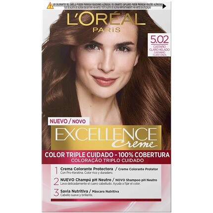 

Краска для волос Excellence Creme 5.02 Светлый ледяной каштан 268г L'Oréal Paris