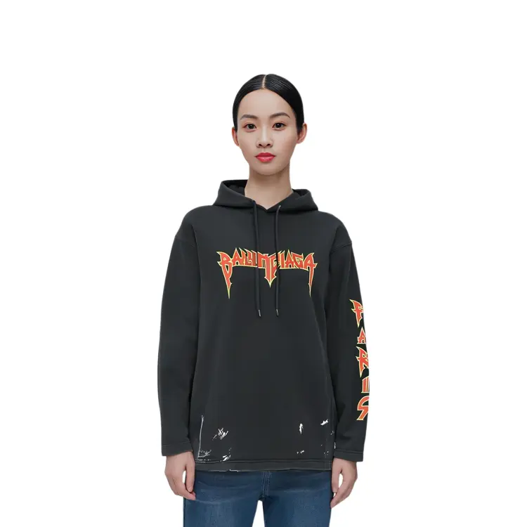 Толстовка женская Balenciaga Zip Up, черный — фото 2