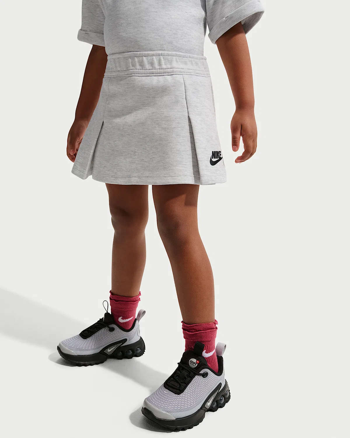 Детский спортивный костюм Nike Toddler Tech Fleece (юбка + топ), Grey — фото 4
