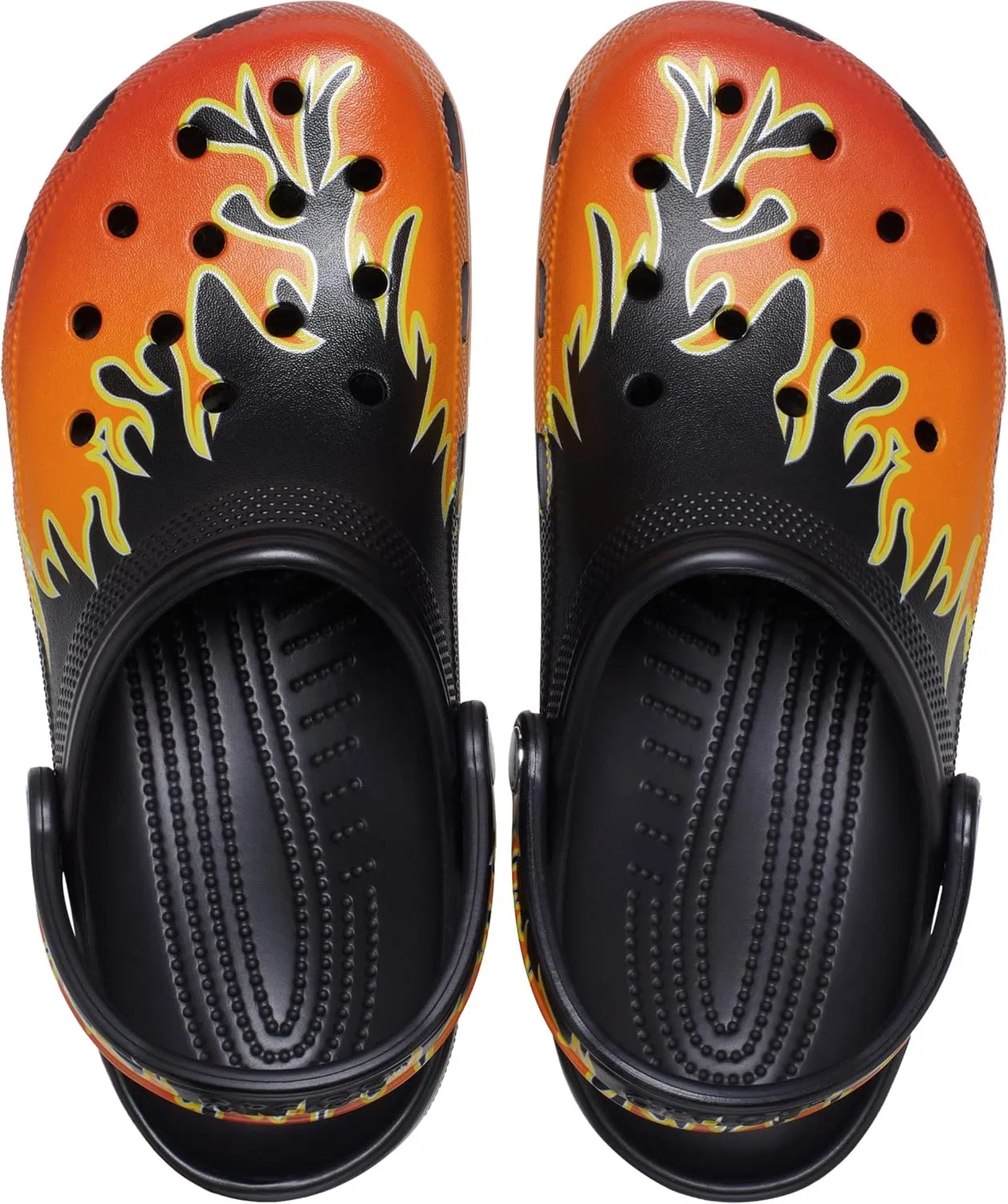 Кроксы Unisex Adult Classic Flames Clog Crocs, 2-Black Multi — фото 2