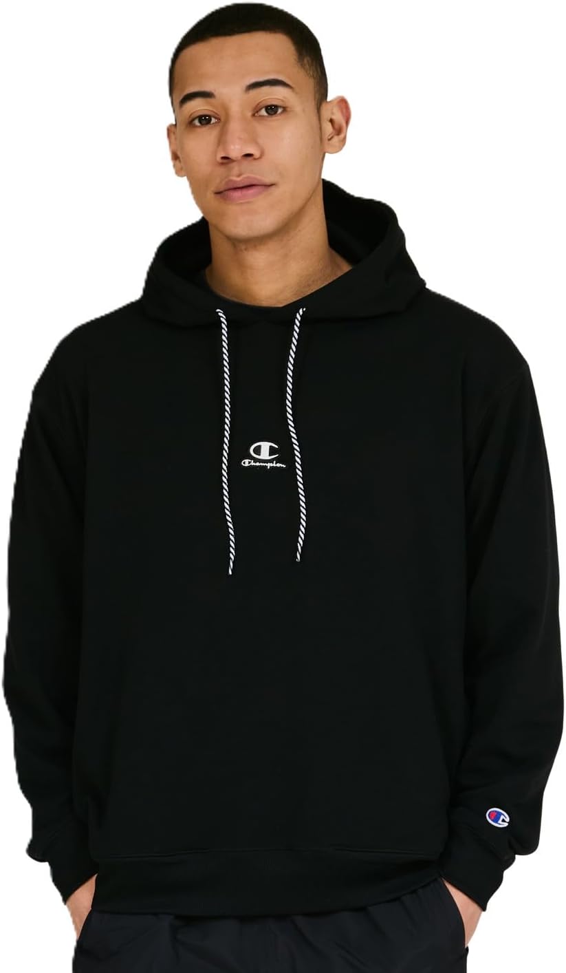 

Мужская толстовка Champion TECH WEAVE Terry с капюшоном, длинный рукав, эластичная, быстросохнущая, с нашивкой, свободный крой, логотип в одной точке, логотип с надписью, C3-CS113, черный