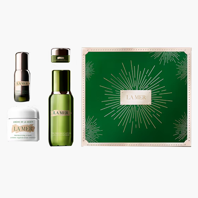 

HAILANZHIMI рождественский лимитированный набор эссенции, крема и лосьона для лица увлажняющий и питающий 13мл+15мл+60мл+100мл LA MER