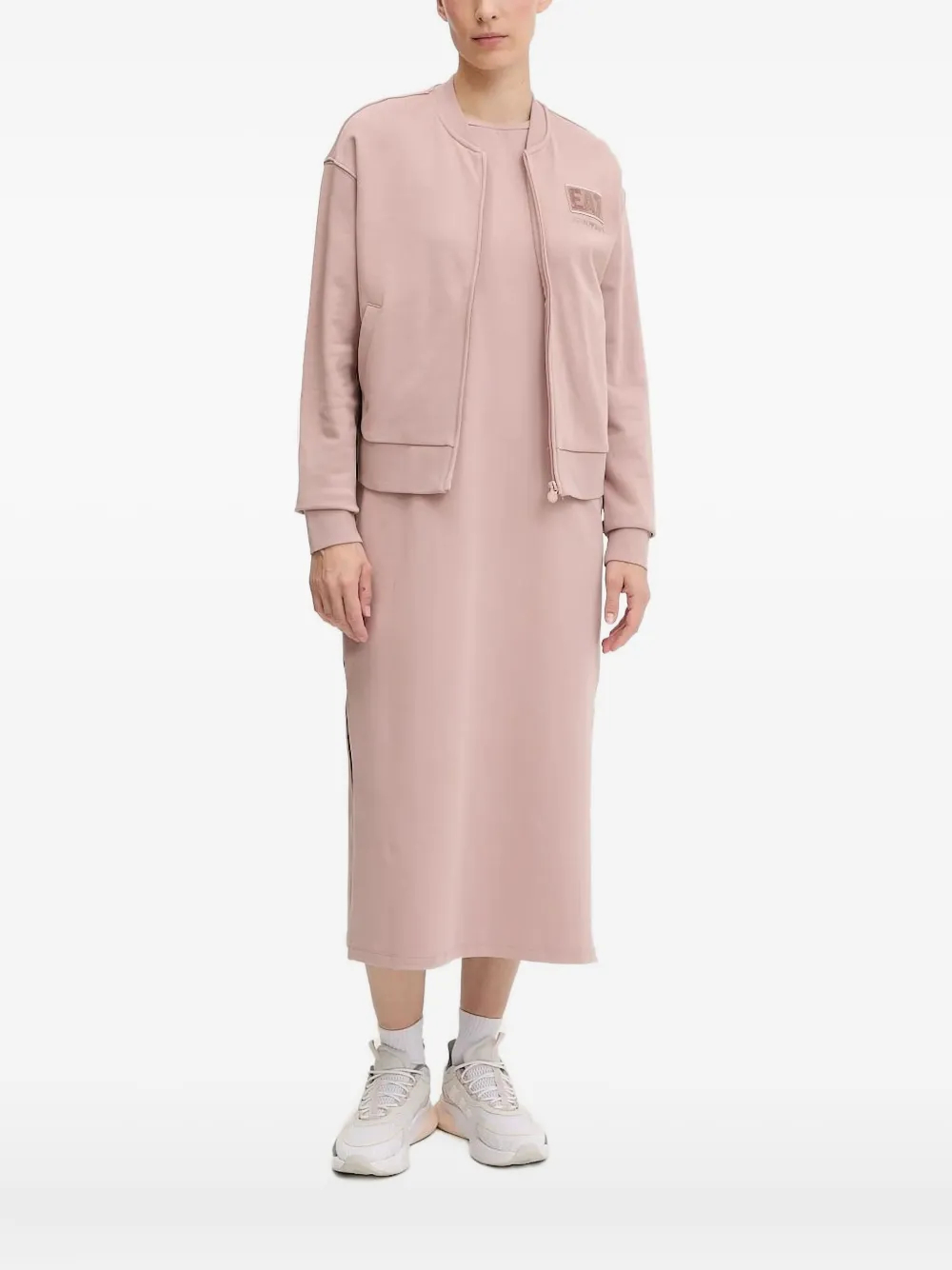 

Куртка на молнии с нашивкой-логотипом Ea7 Emporio Armani, розовый