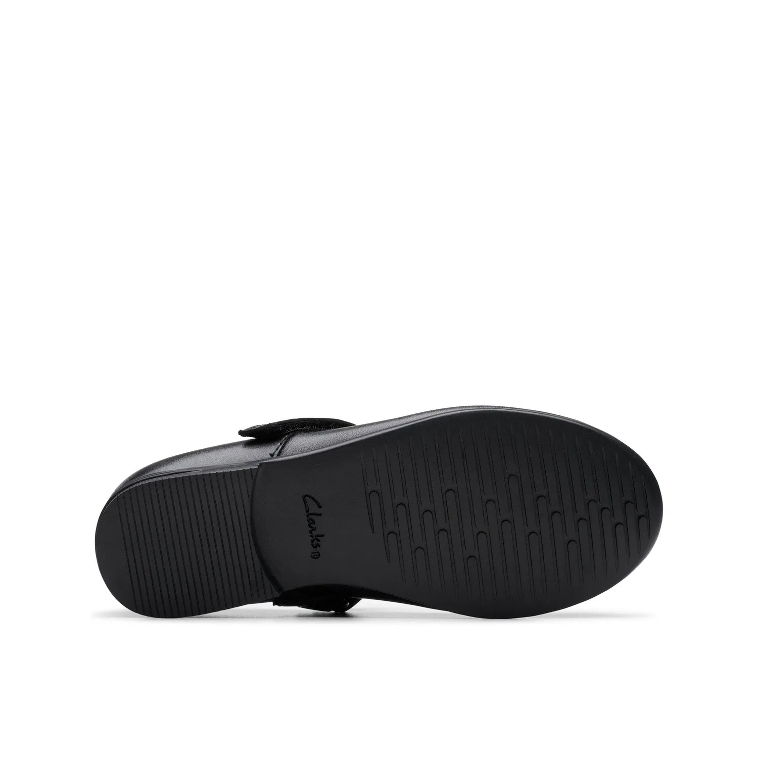 Школьные туфли Clarks Finja Tap, кожаные, на липучке, черные — фото 3
