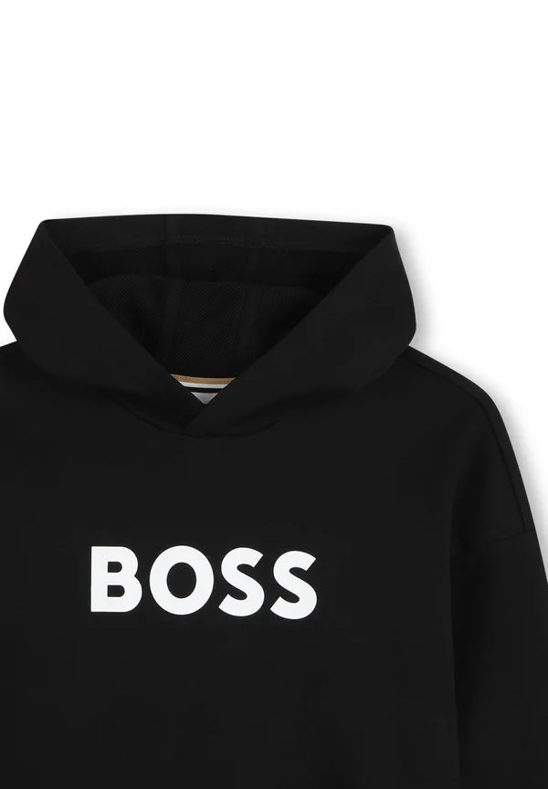 Детская и подростковая толстовка с капюшоном, унисекс. Boss Kidswear, Black — фото 3