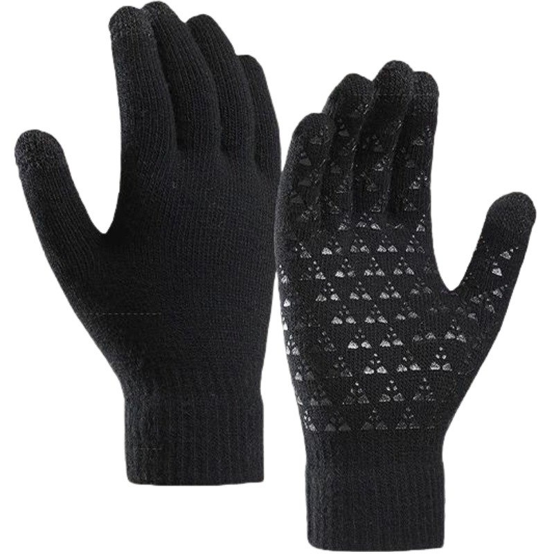 

Акриловые, полиэстеровые вязаные перчатки Unisex WARRIOR, черный