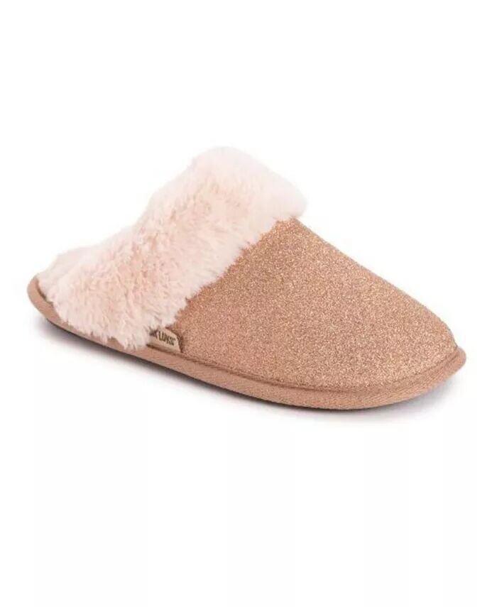 Женские скошенные тапочки с блестками Scuff MUK LUKS, розовый