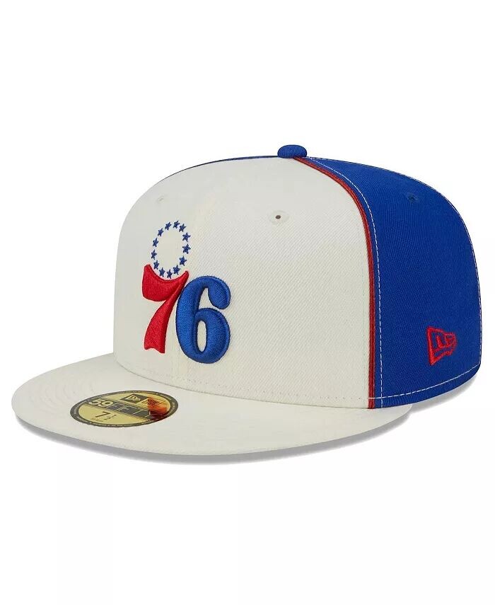 

Мужская кремовая шляпа Philadelphia 76ers с кантом в стиле поп-панель 59FIFTY приталенная шляпа New Era, слоновая кость/кремовый