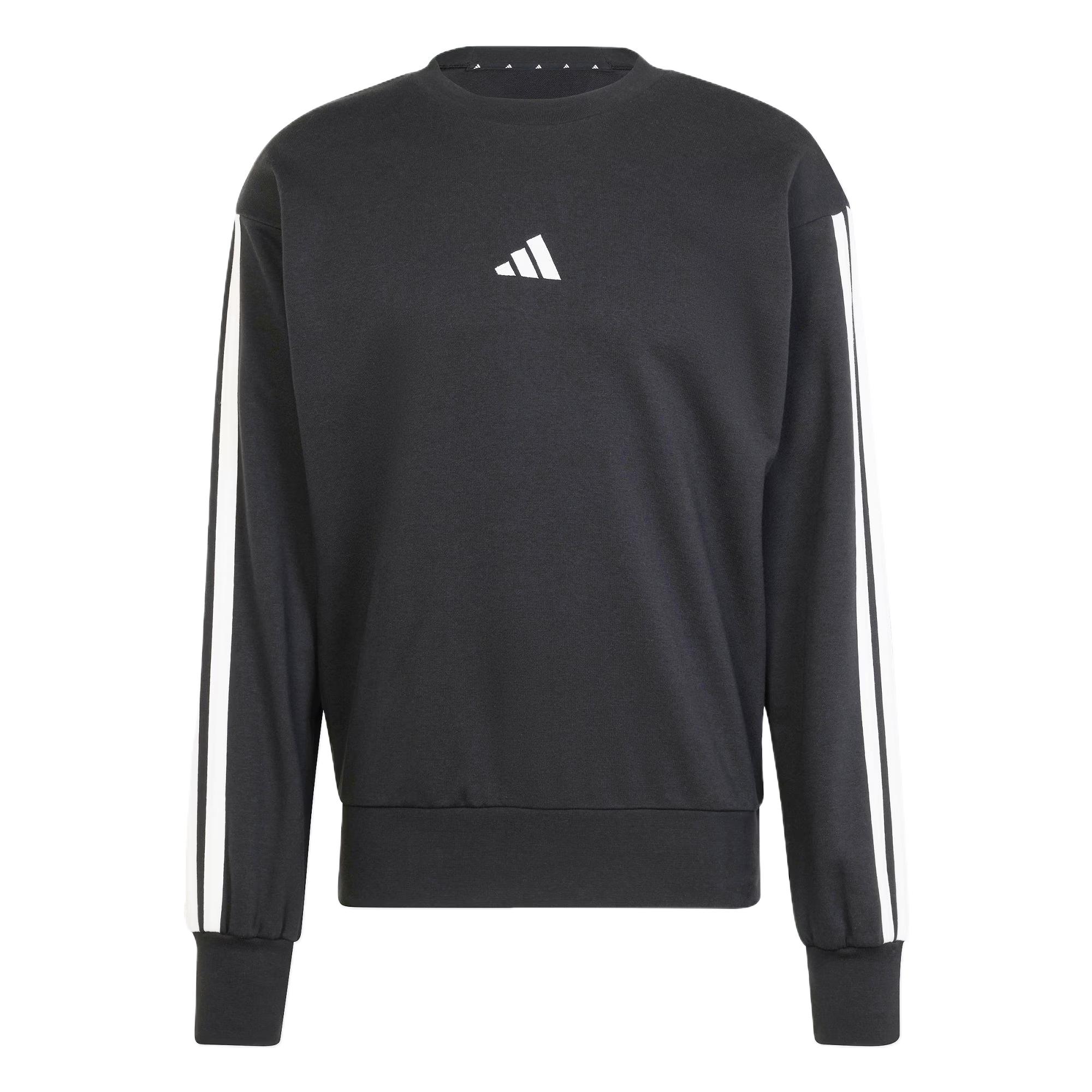 Футболка Essentials 3 Stripes French Terry Adidas, черный — фото 3