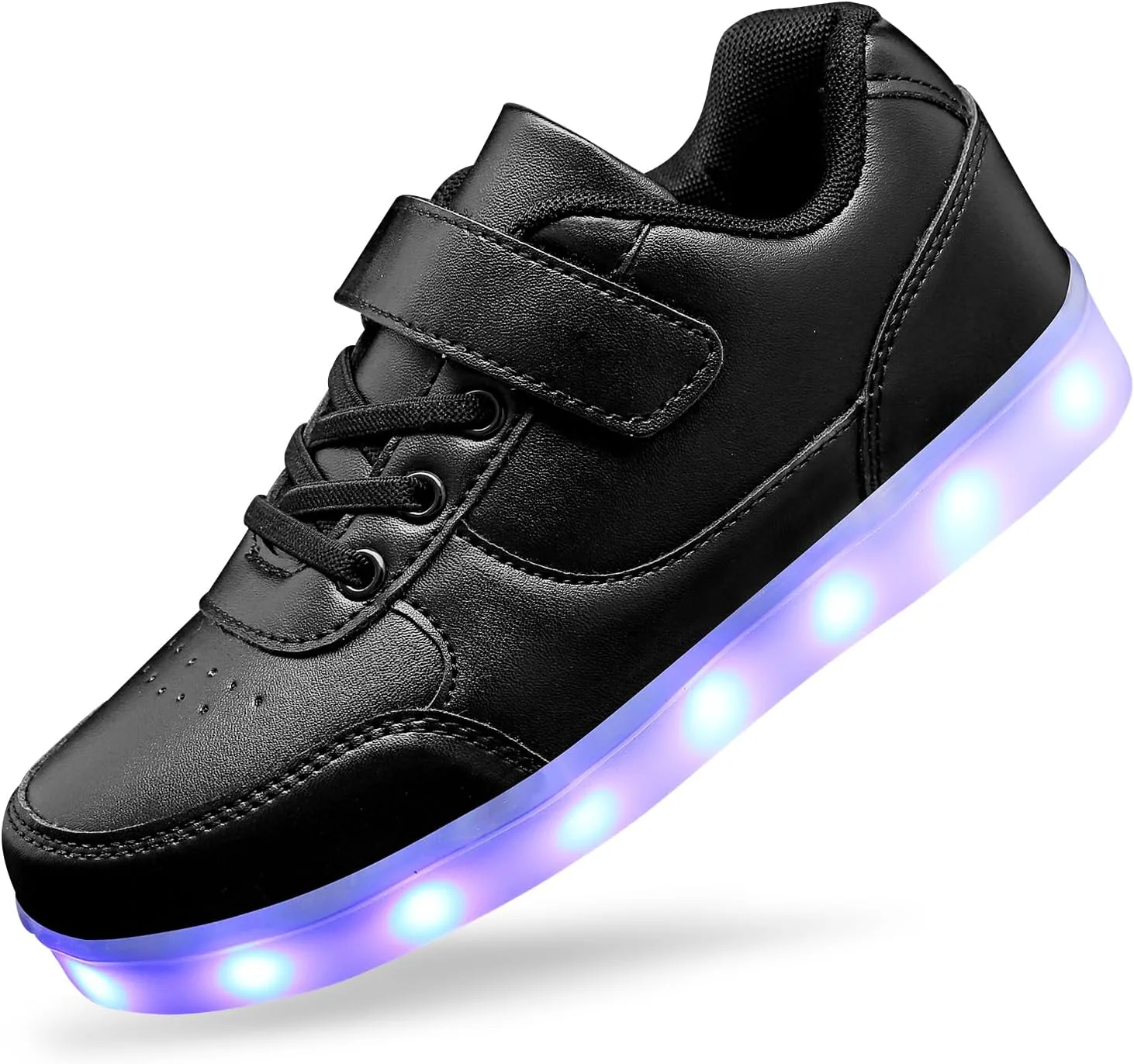 

Детские светящиеся кроссовки, светящиеся кроссовки для мальчиков и девочек, USB-зарядка, мигающие кеды, высокие кроссовки LakeRom, черный