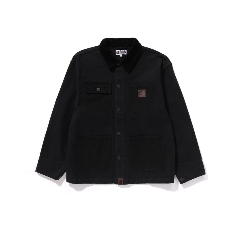 

A BATHING APE Куртка Bape Line Camo Jacquard с нашивками и красителем, Black BKX