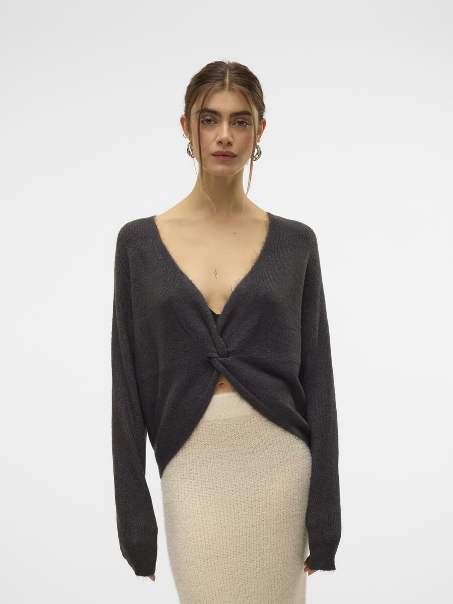 

Тонкий вязаный свитер VERO MODA Sweater Lefile, темно-серый