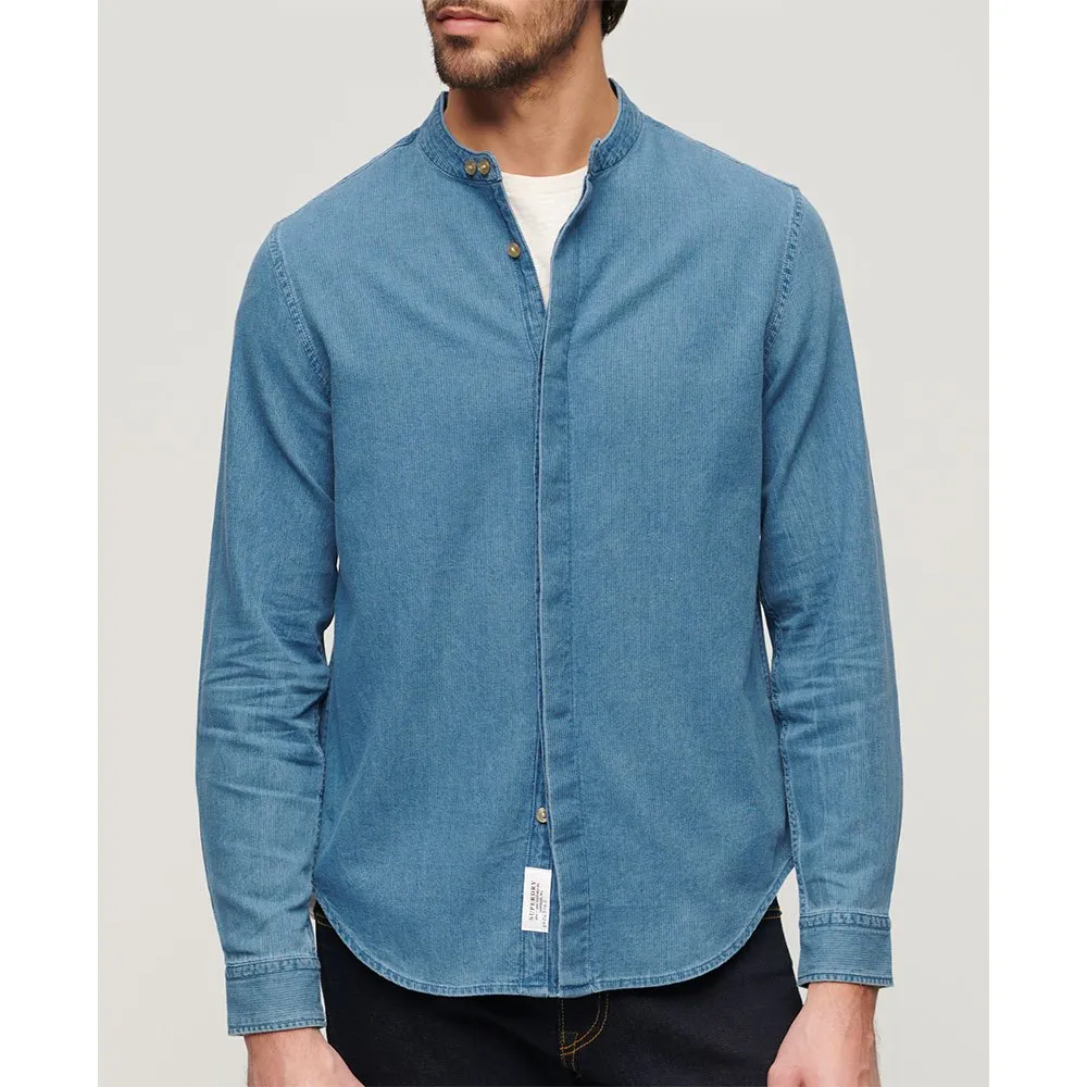 

Лонгслив Superdry Merchant Grandad, синий