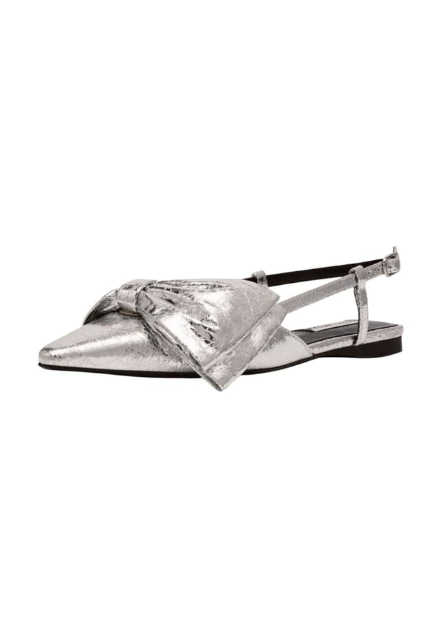 Балетки текстильные Steve Madden, серебряный