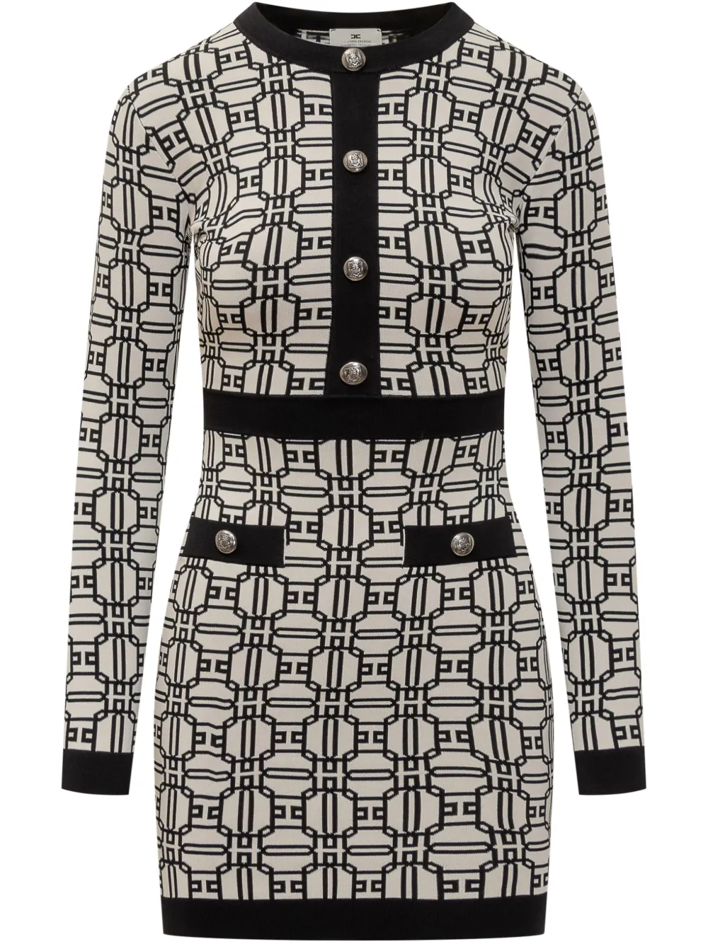 

Платье мини с логотипом Elisabetta Franchi, черный