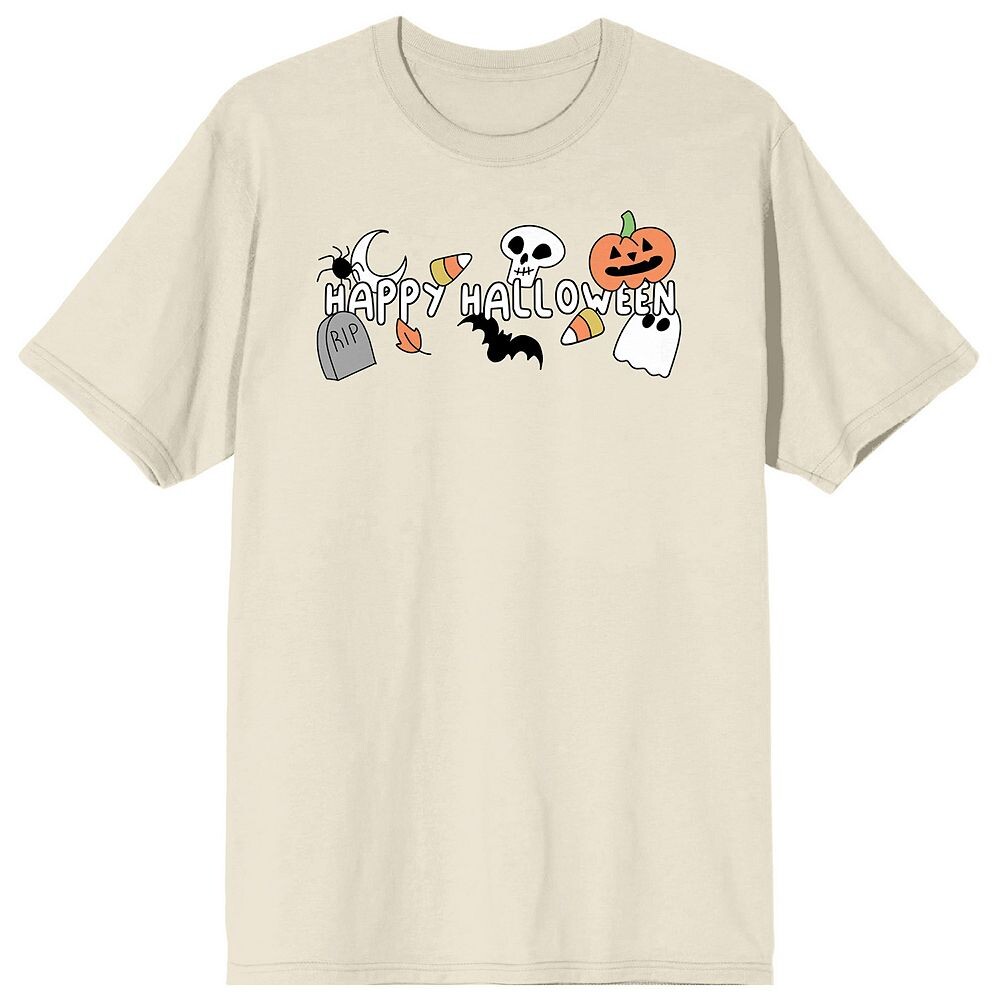 

Мужская футболка с рисунком "Happy Halloween" Licensed Character, кремовый