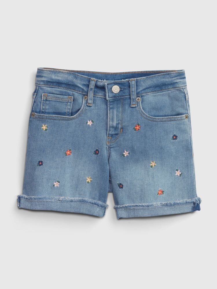 

Детские джинсовые шорты миди Gap, синий