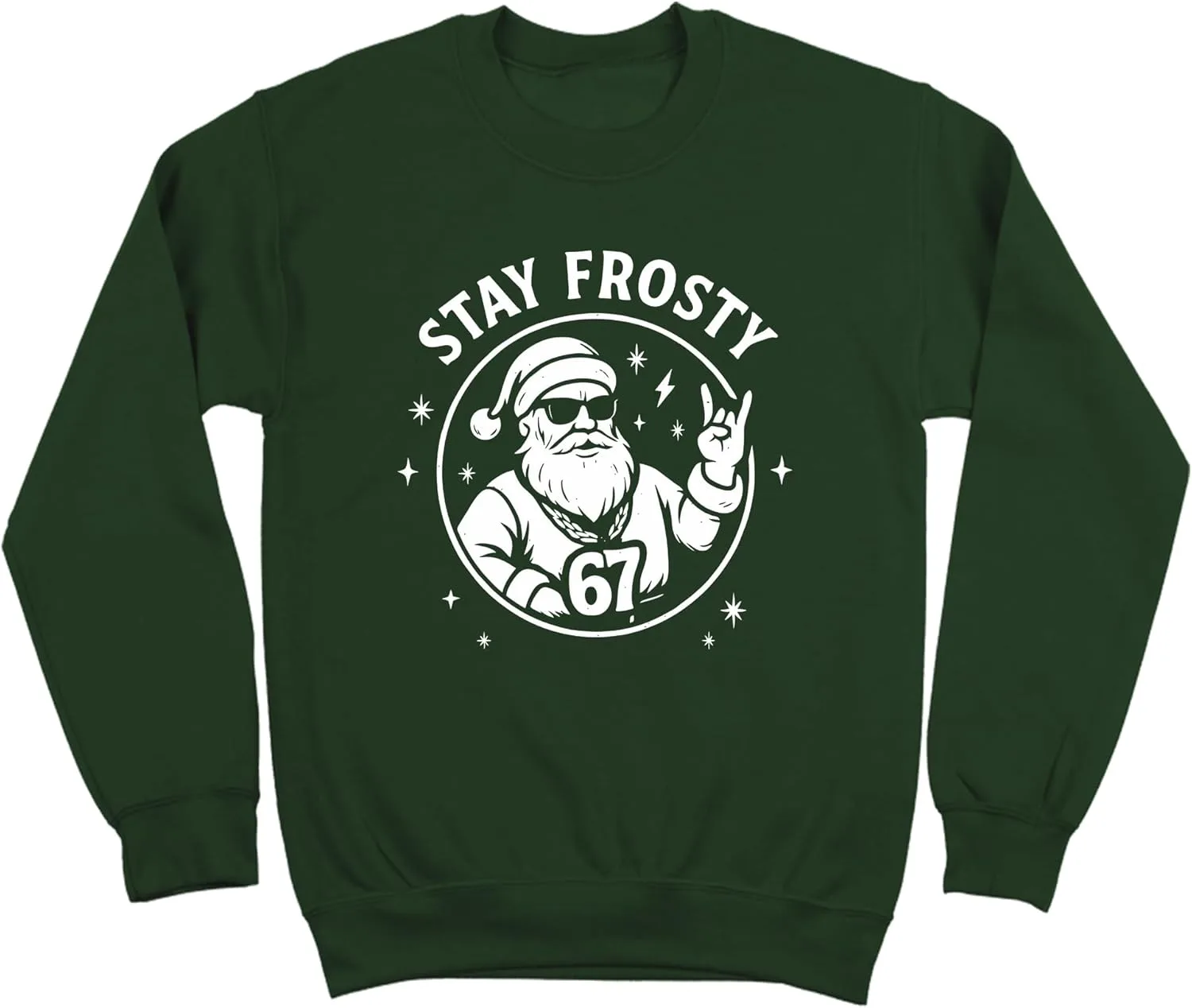 

Donkey Tees STAY FROSTY 67 Hip Hop Santa Clause - смешной рождественский наряд для вечеринки Sm-5x - Sweatshirt