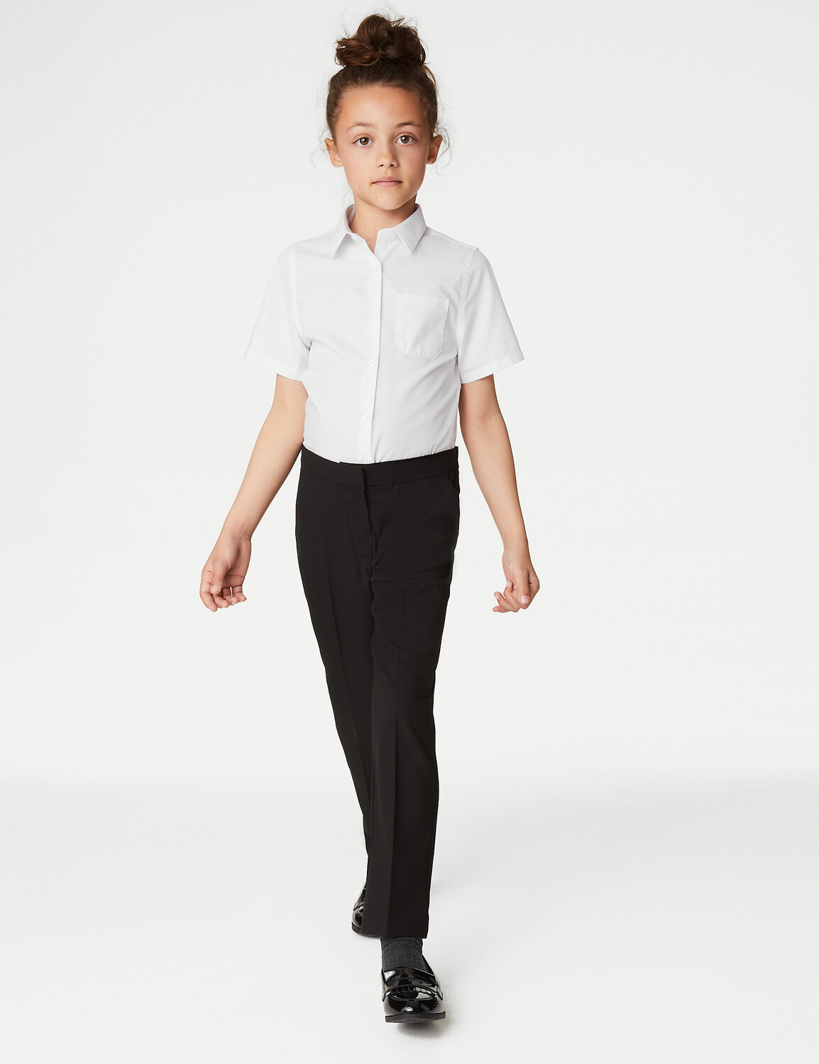 

Школьные брюки узкого кроя для девочек (2–18 лет) Marks & Spencer, черный