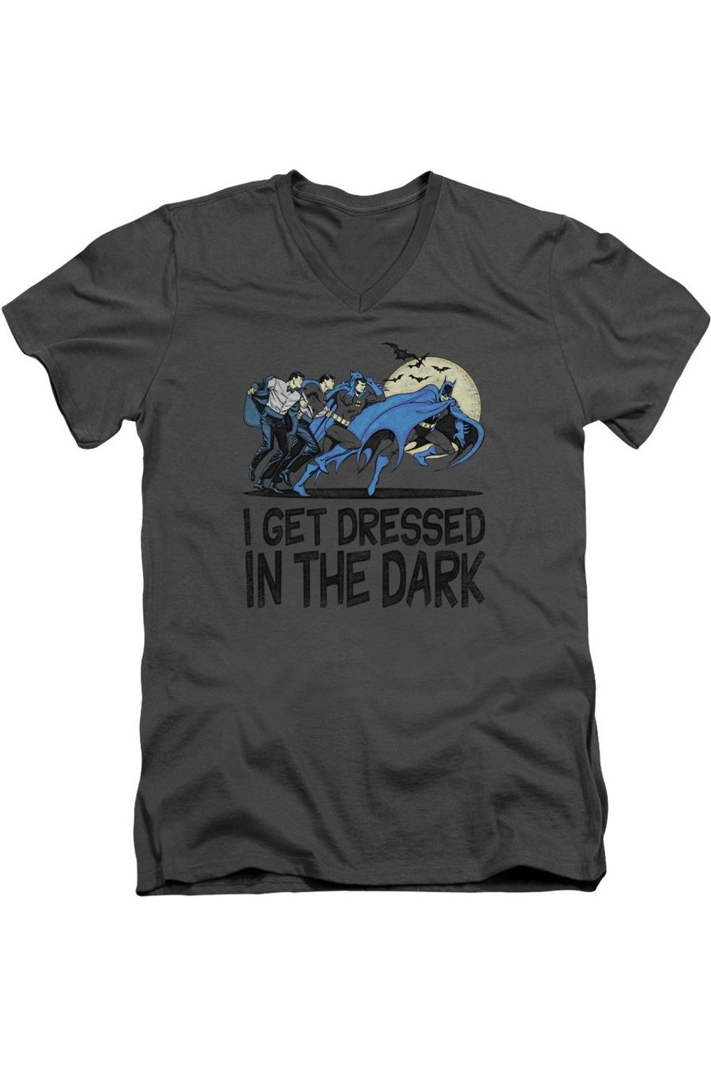 

DC Comics Get Dressed футболка с коротким рукавом и V-образным вырезом для взрослых Gildan, цвет charcoal