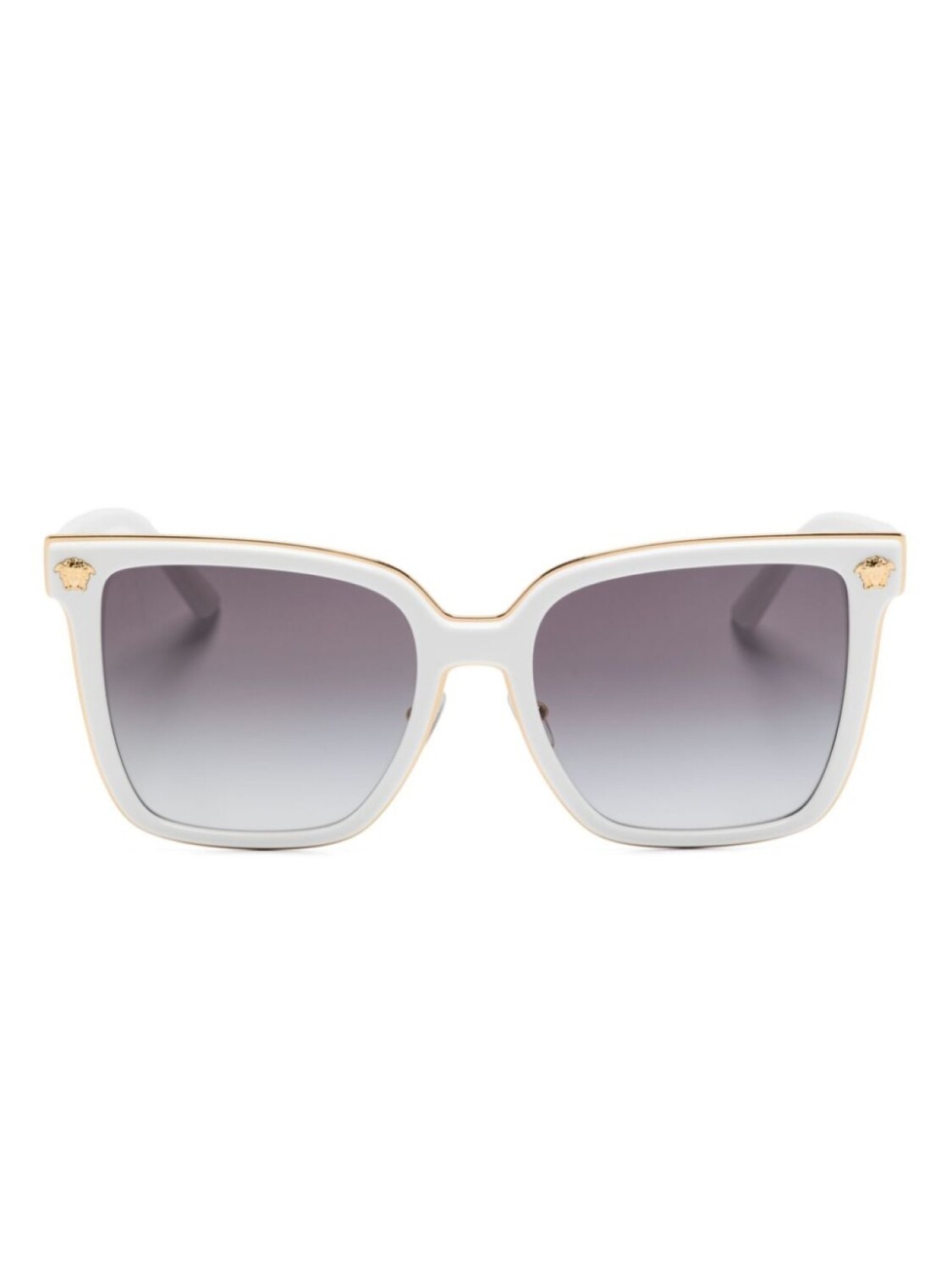 

Солнцезащитные очки в массивной оправе Versace Eyewear, белый