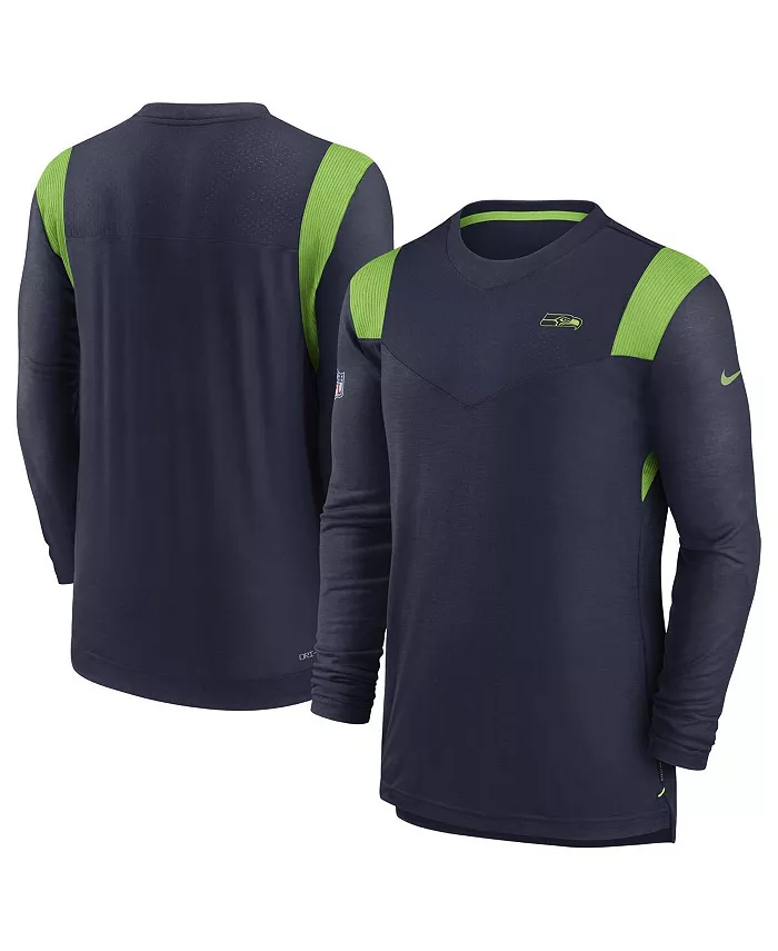 

Мужская футболка с длинным рукавом Seattle Seahawks College Navy Sideline Tonal Logo Performance Player Nike
