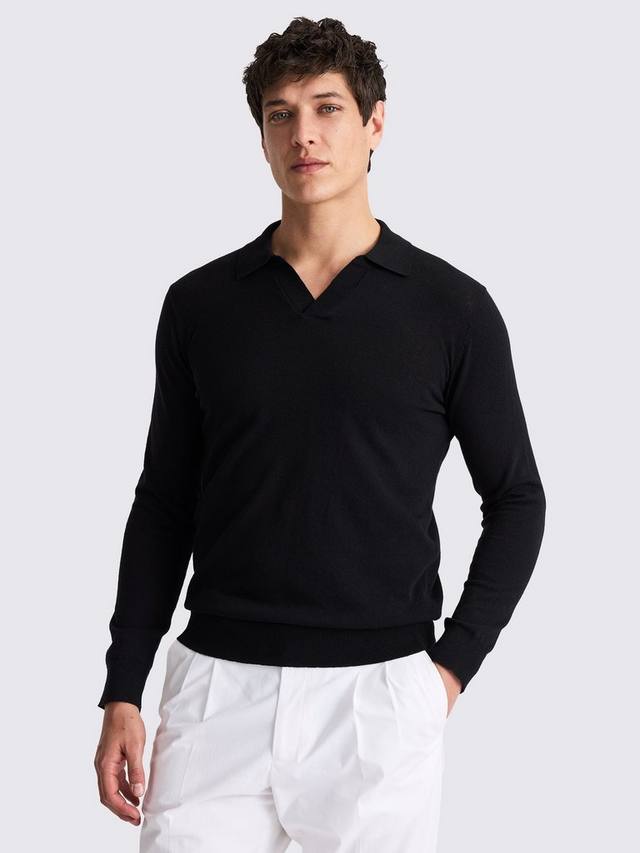 

Длинная поло с воротником Skipper Moss, Black