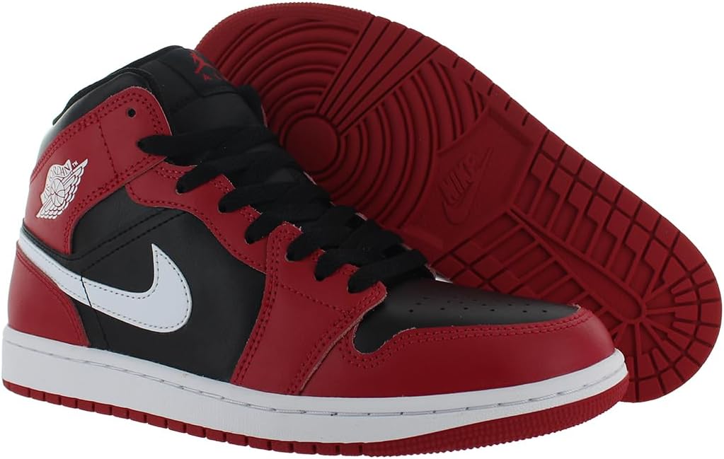 Мужские кроссовки Jordan 1 Mid белый/темно-синий-волчий серый (DQ8426 104) Nike — фото 4