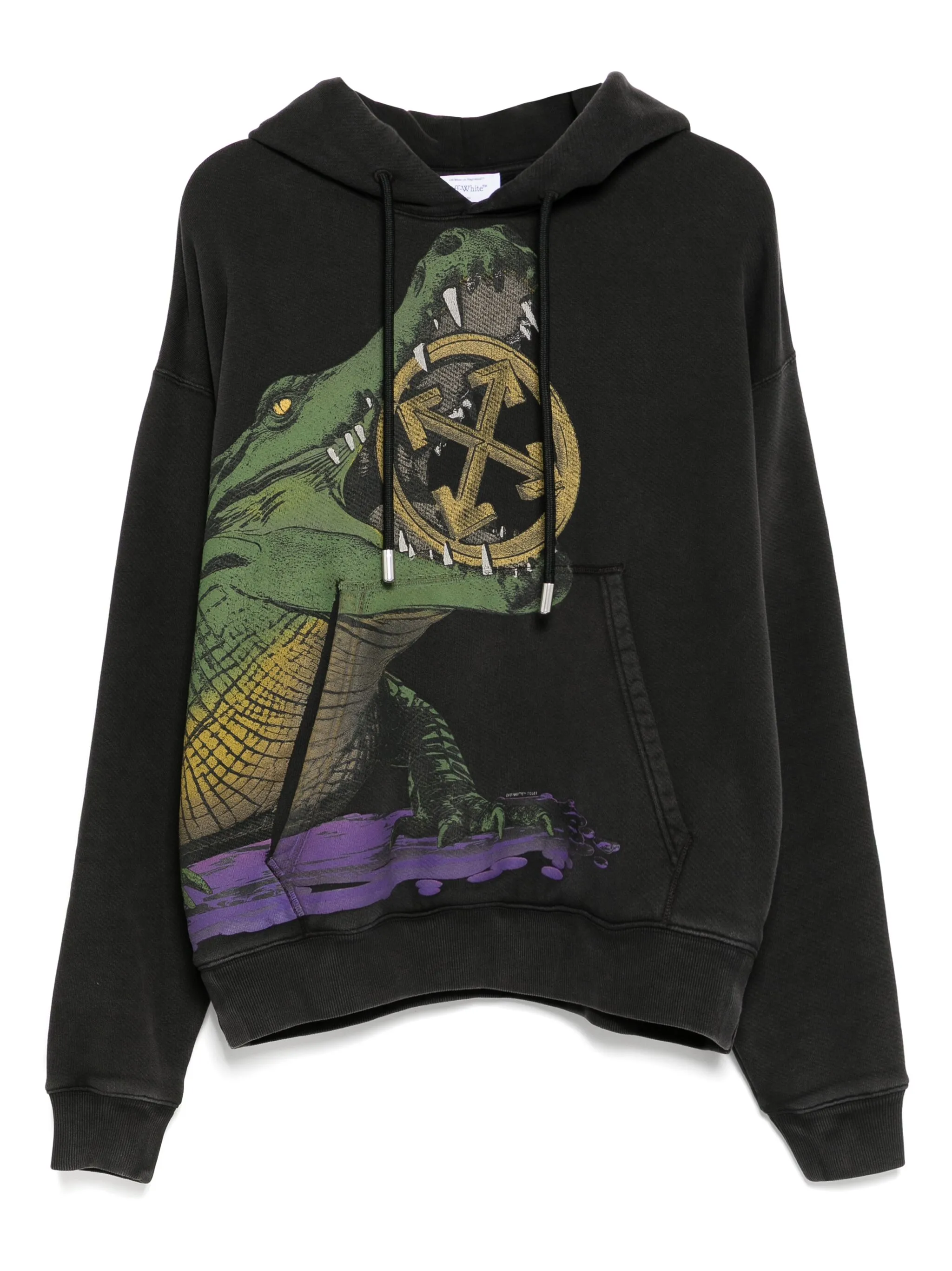 

Худи с принтом Off-White, серый