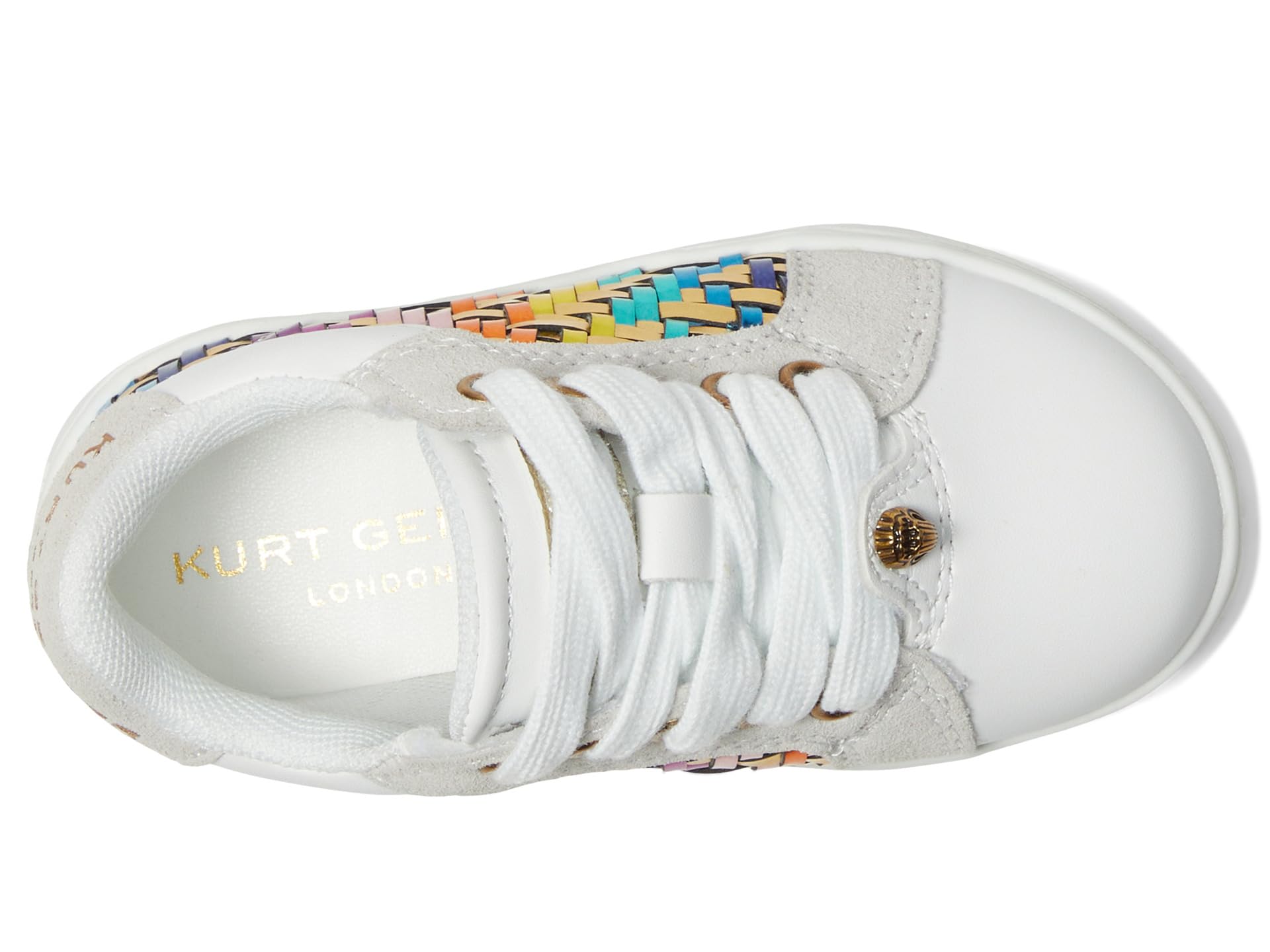 Туфли Kurt Geiger London Kids Mini Kensington Cupsole, цвет White Gold — фото 2