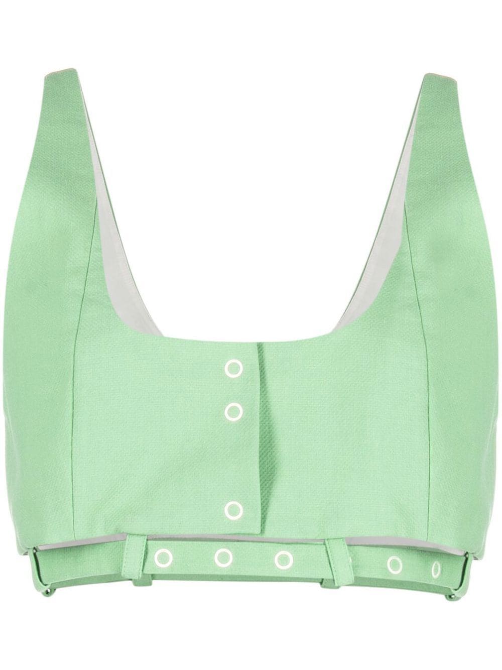 

Женский топ Ganni, цвет verde acqua
