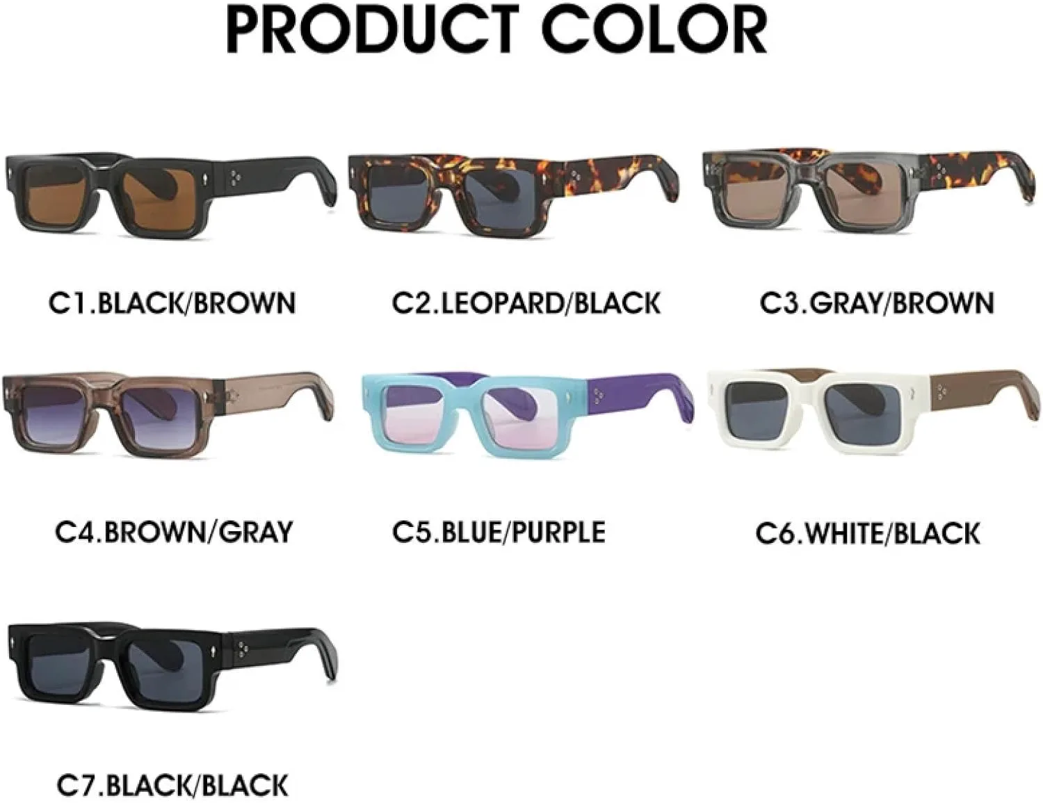 

Солнцезащитные очки с защитой от УФ-излучения UV400 | Rivet Punk | Для женщин и мужчин, для занятий спортом на открытом воздухе и вождения DSVIGF, Black Tea