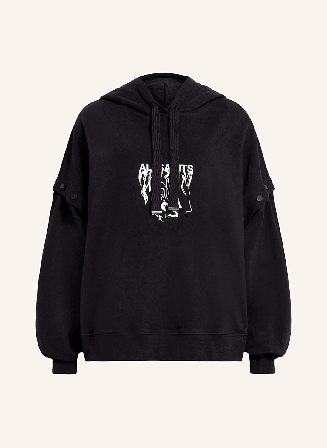 

Худи inksnts амфия со съемными рукавами Allsaints, черный