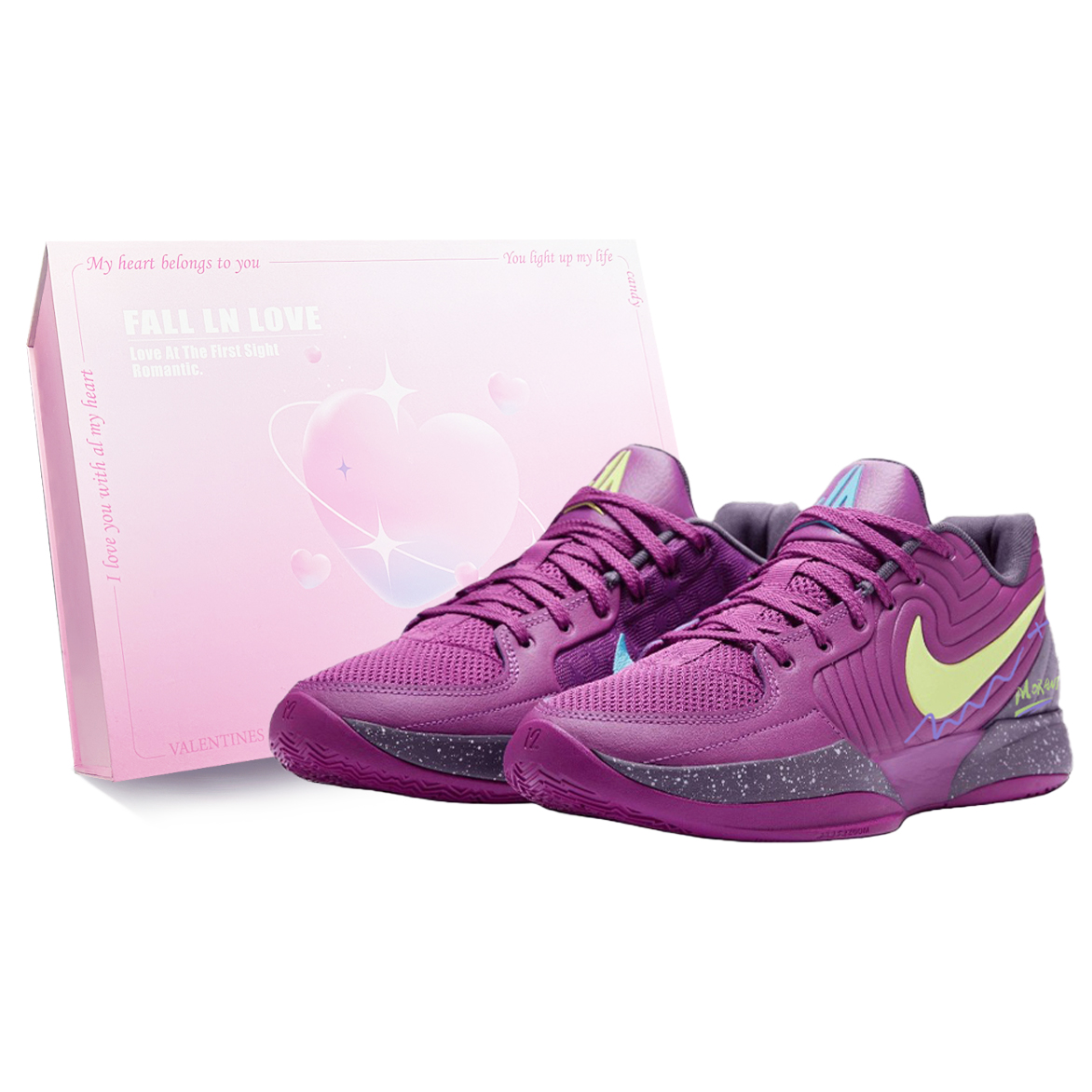 

Nike Баскетбольные кроссовки Ja 2 с амортизацией, противоскользящие и износостойкие, низкие, мужские, фиолетовые