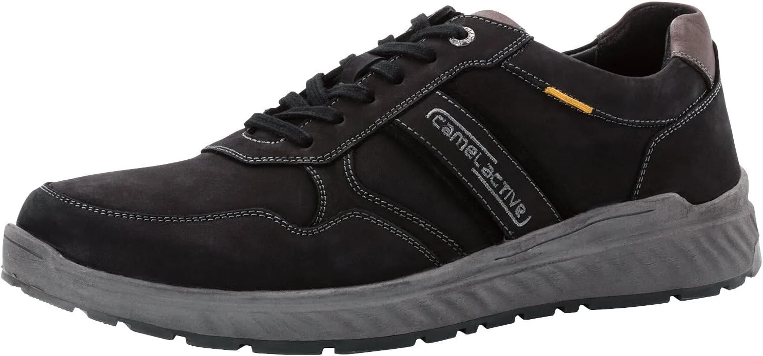 Мужские кожаные кроссовки Camel Active Wood, черный/серый — фото 3