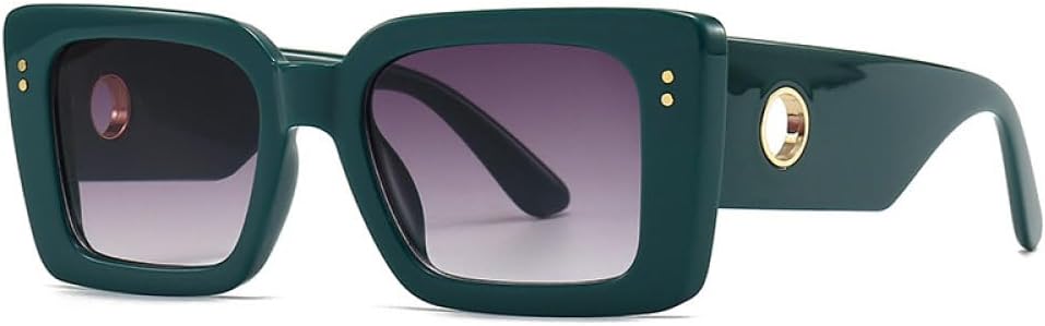 

Модные квадратные солнцезащитные очки для женщин, роскошные квадратные градиентные очки с защитой от УФ-излучения для мужчин, трендовые панк-очки с заклепками MTZJH, One Color