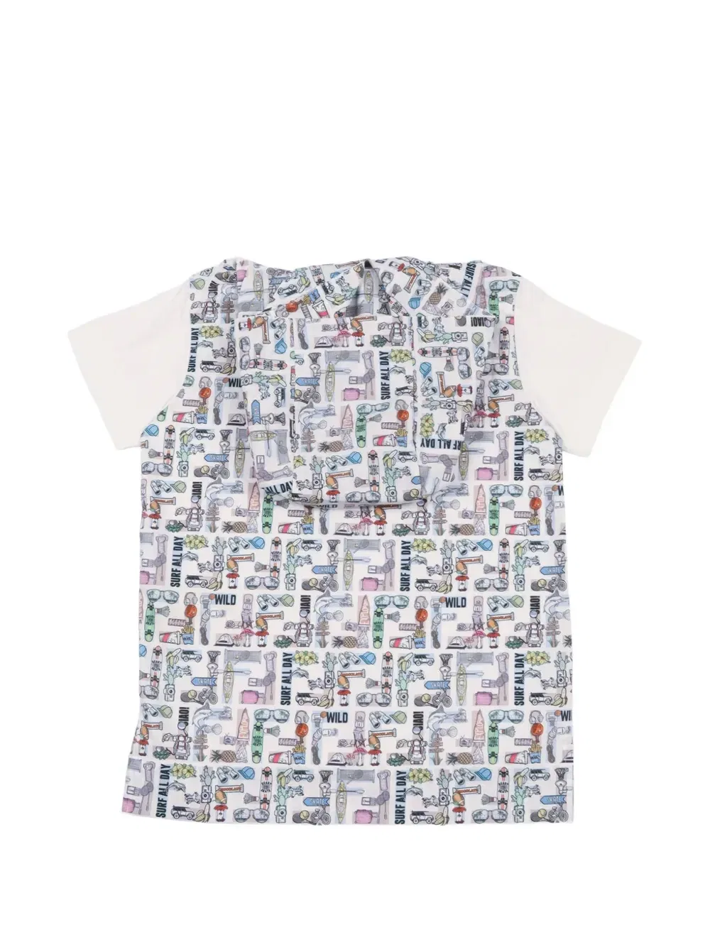 Базовая футболка Fendi Kids, белый — фото 2