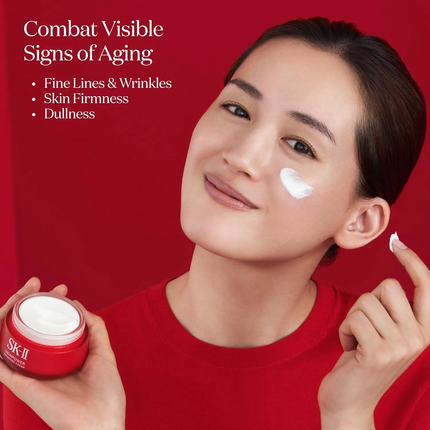 SK-II SKINPOWER Airy Face Cream - антивозрастной крем против морщин для жирной и сухой кожи 76.55 г (1 шт.), White — фото 3
