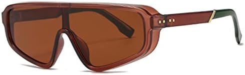 

Винтажные квадратные солнцезащитные очки в стиле панк для мужчин и женщин, модные цельные солнцезащитные очки для женщин, ретро-очки коричневого цвета MTZJH, C2brown-brown