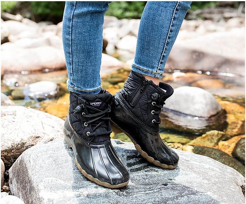 Резиновые сапоги Sperry для соленой воды (для детей младшего и старшего возраста), черный — фото 3