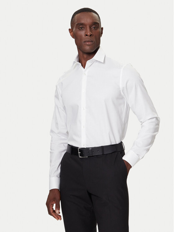 Рубашка slim fit LV019EU006 Calvin Klein, белый