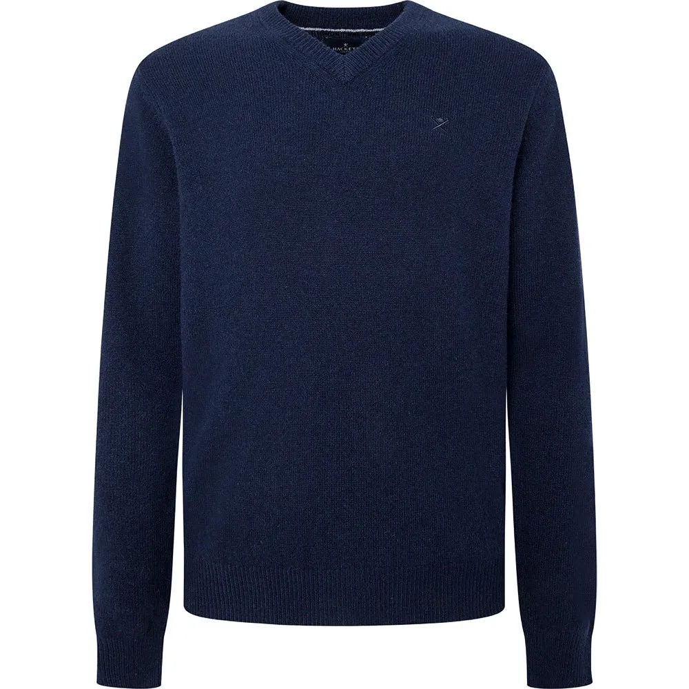 

Свитер Hackett Lambswool v neck, синий