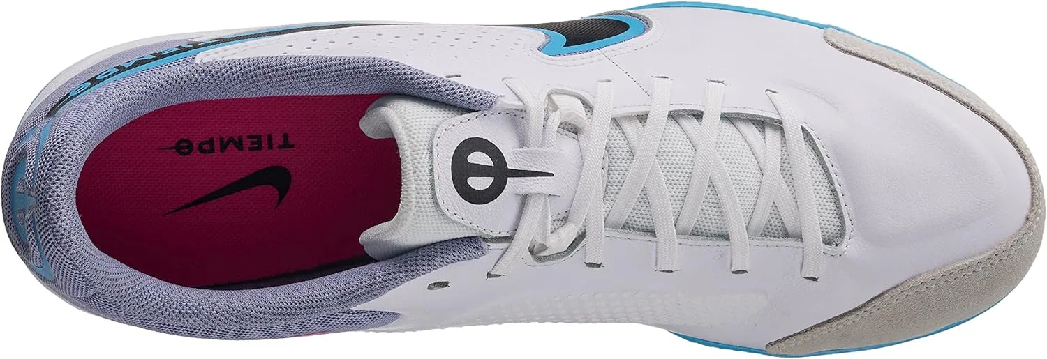 Женские кроссовки Nike Tiempo Legend 9 Academy IC, White, Black, Balt Blue, Pink Explosion — фото 3