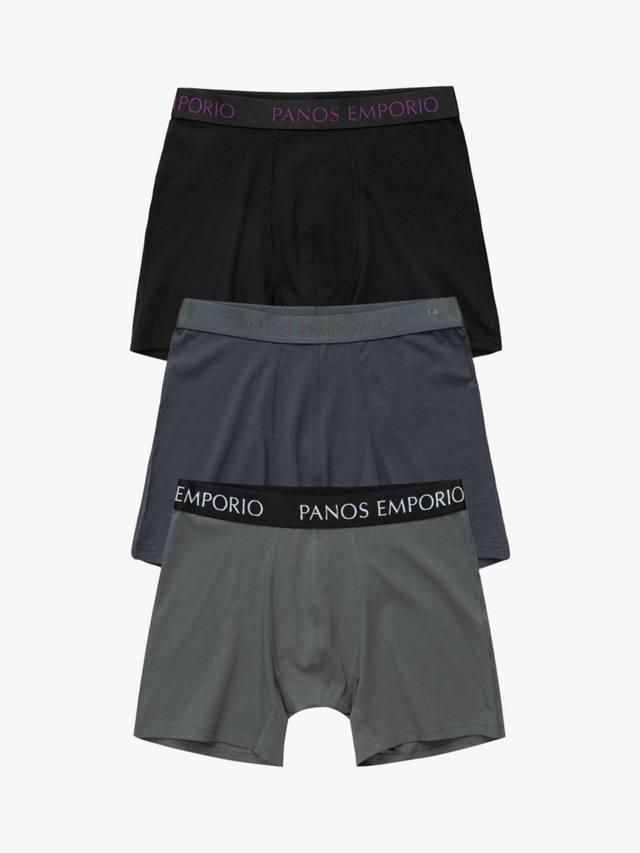 

Боксеры из бамбуковой смеси Panos Emporio, Pack of 3, Mixed Grey/Black