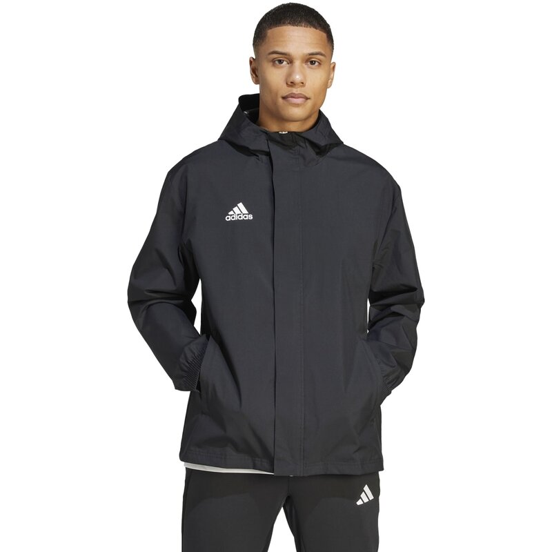 Куртка энтрада 22 всепогодная (нормальная и длинная) Adidas, черный — фото 3