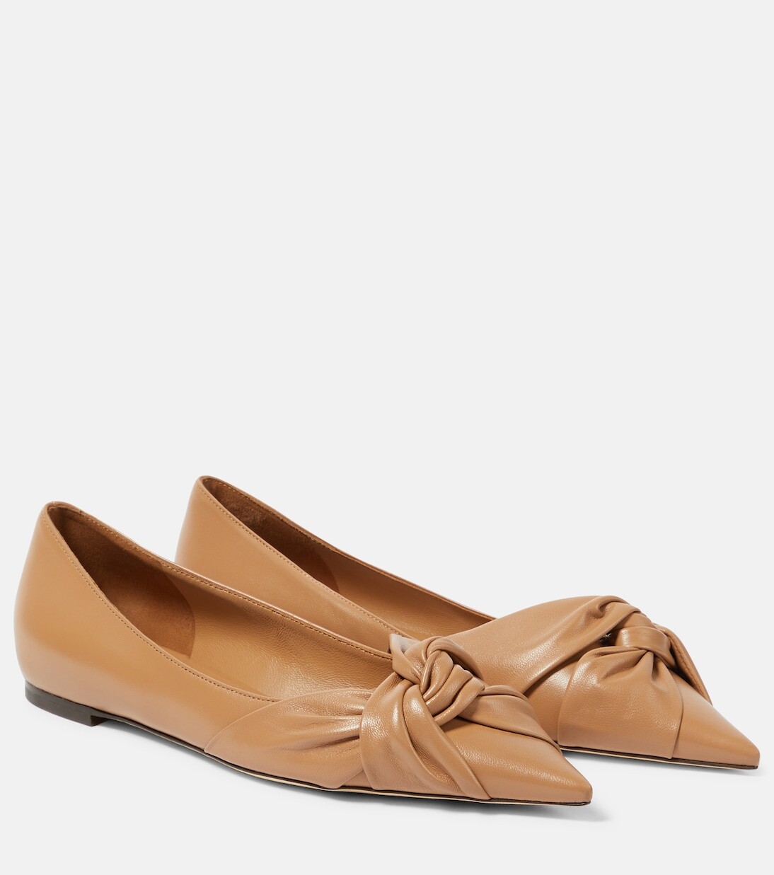 Кожаные балетки hedera Jimmy Choo, бежевый