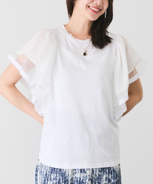 

Футболка с французскими рукавами и тесьмой Jayro, белый